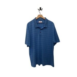 Grand Slam Performance‎ Polo Shirt Mens XXL Blue Striped Golf Casual